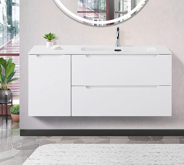 купить Подвесная тумба с раковиной BelBagno ETNA 120 Bianco Lucido правая, ETNA-1200-2C-1A-SO-BL-R + BB1200ETL-R 