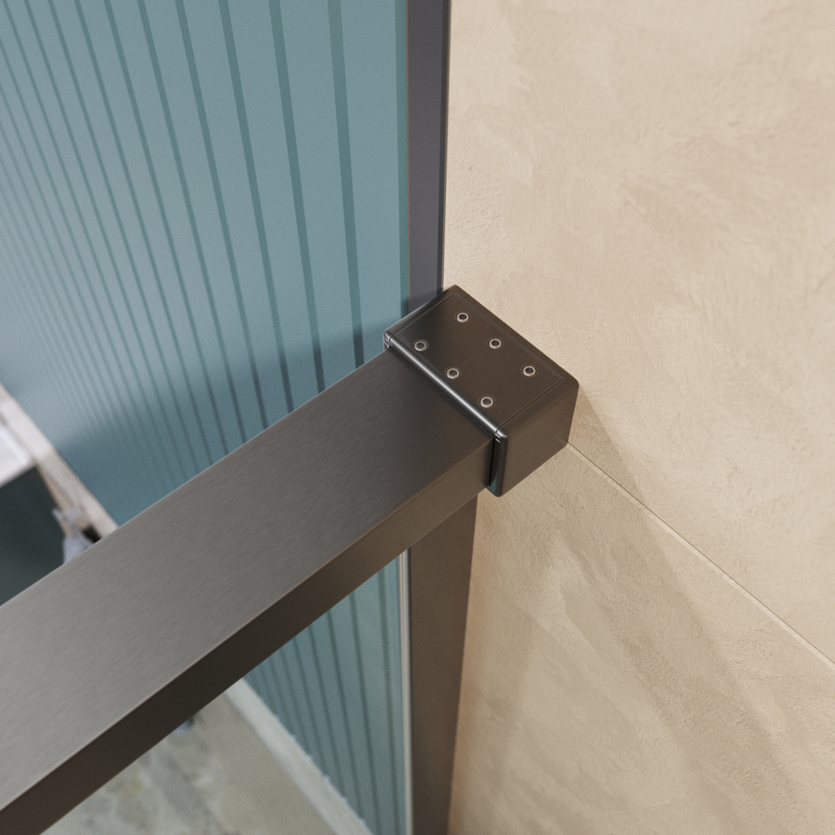 Душевая дверь шириной 120см BelBagno SOFT_CLOSE-1-BF-1-120-C-GM профиль оружейная сталь, стекло прозрачное