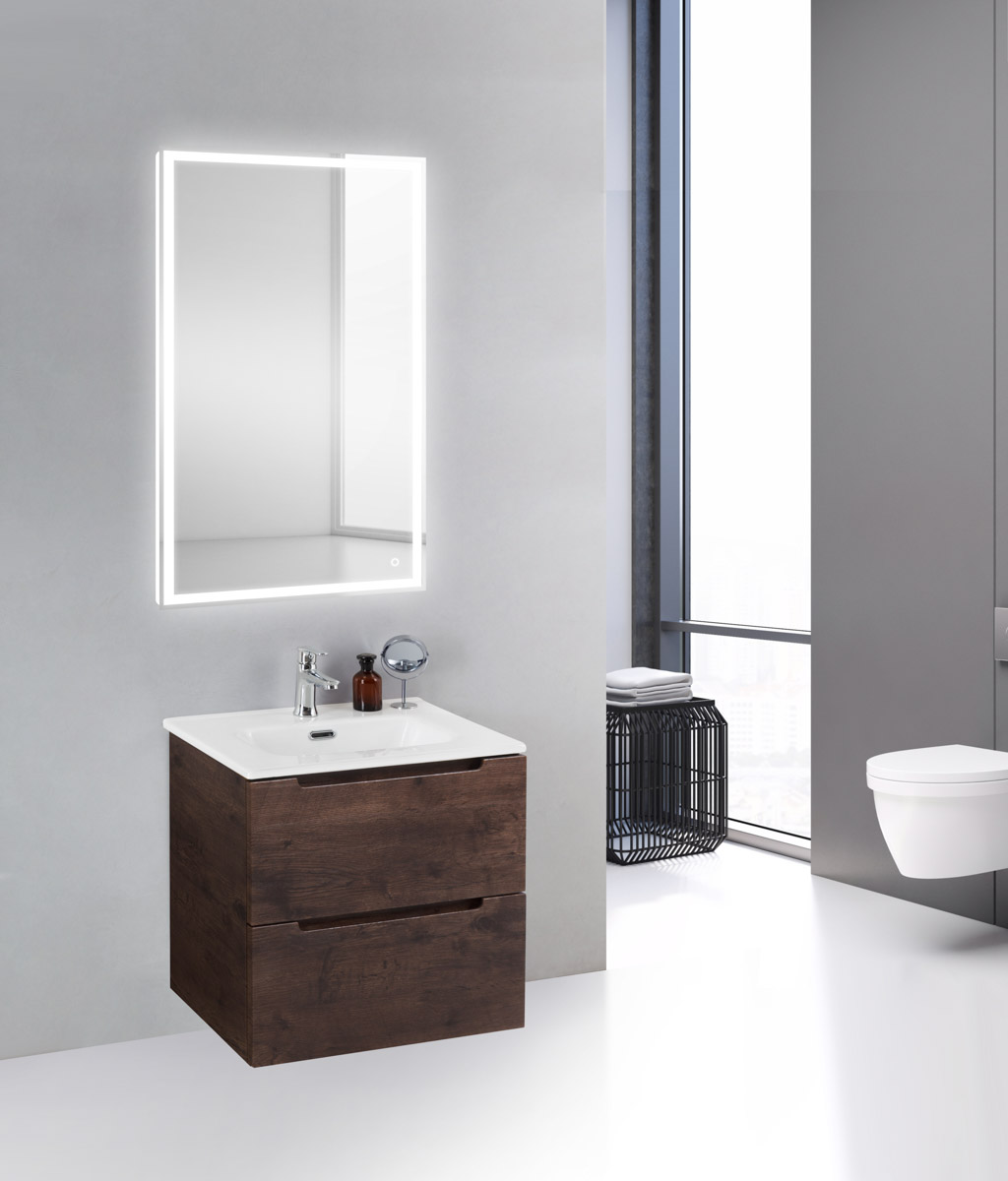 Тумба подвесная с раковиной BelBagno ETNA39-600/390-2C-SO-RW-P+BB600/390ETL