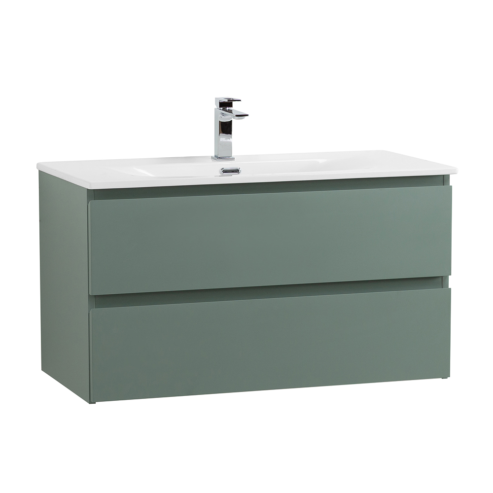 Тумба с раковиной подвесная BelBagno KRAFT-800-2C-SO-VO Еловый матовый, раковина белая BB-8099-80