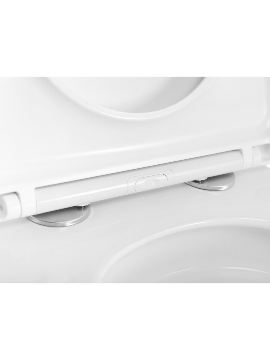 Унитаз подвесной BelBagno COMPATTO BB003CH-TOR/SC безободковый с сиденьем и смывом TORNADO 
