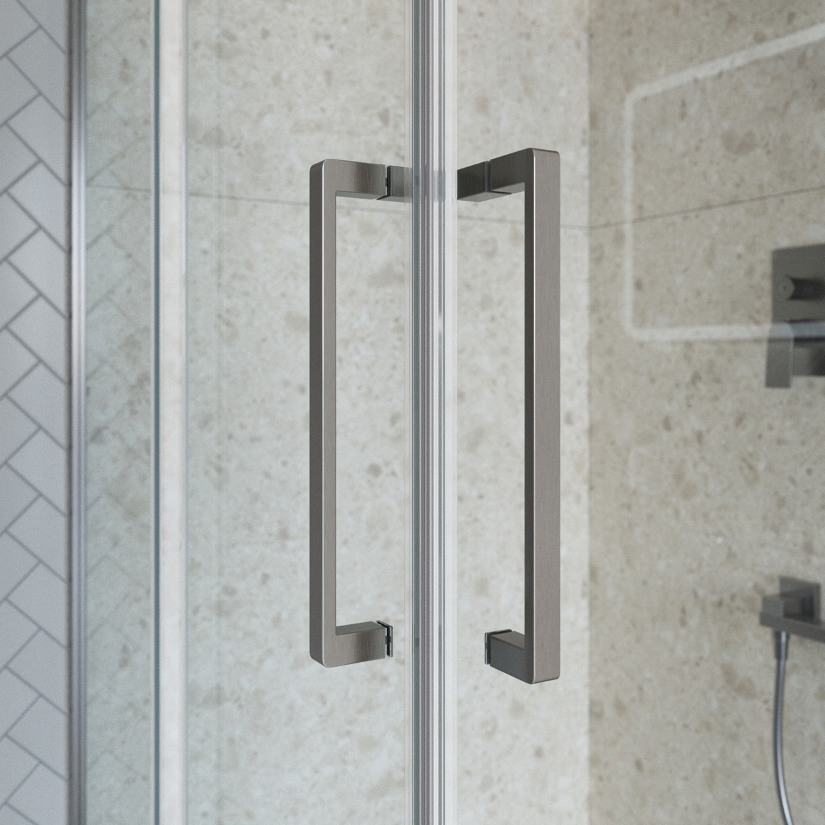Душевой уголок BelBagno MARINO-2-A-2-90-C-GM 90х90см профиль оружейная сталь, стекло прозрачное