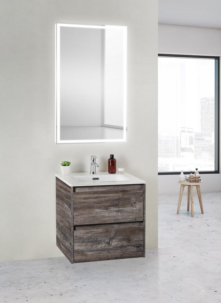 купить Тумба подвесная с раковиной BelBagno KRAFT 39-500/390-2C-SO-PP 