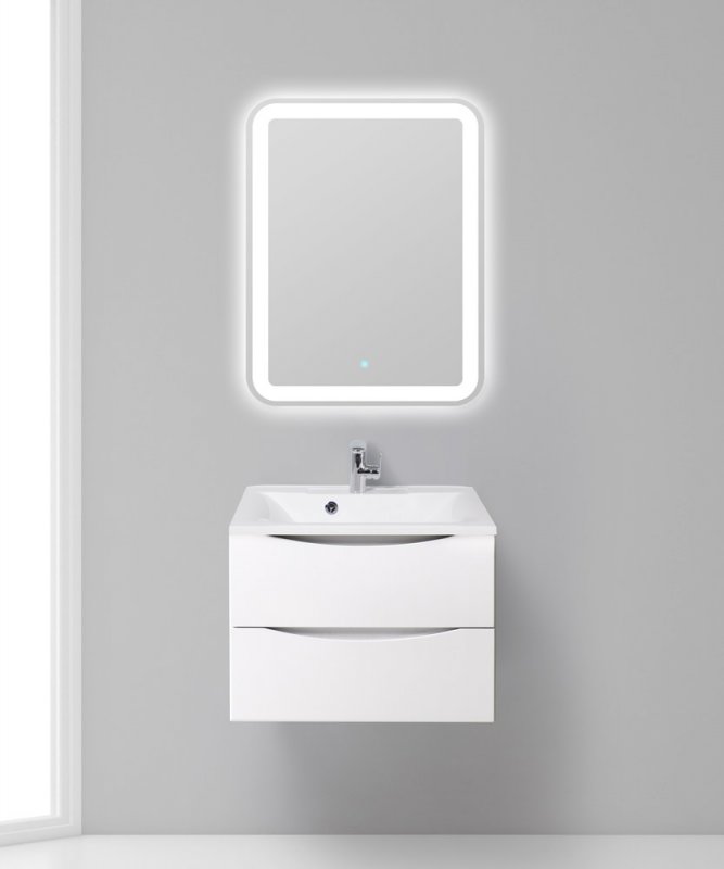 купить Тумба подвесная с раковиной BelBagno MARINO-650-2C-SO-BL-P 