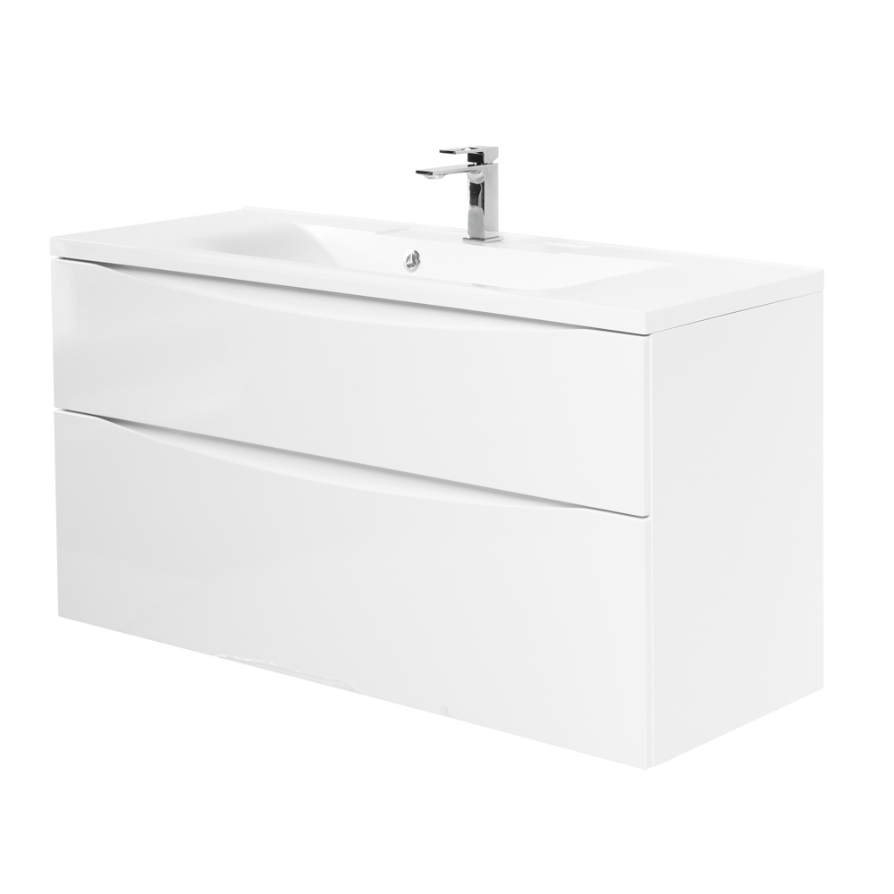 Тумба подвесная с раковиной BelBagno MARINO-H60-1100-2C-SO-BL-P
