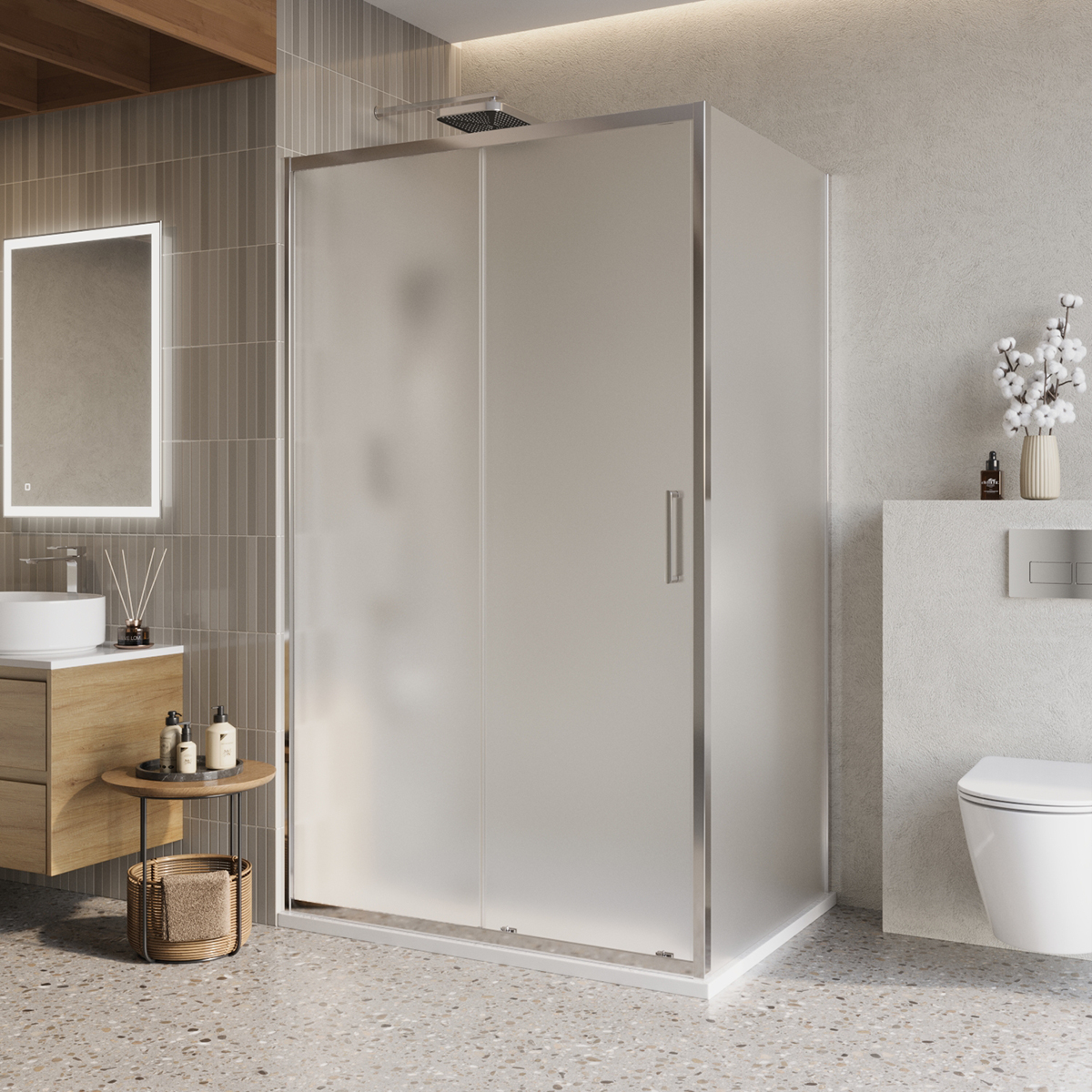 купить Душевой уголок BelBagno LUCE-AH-1-120/90-P-Cr 