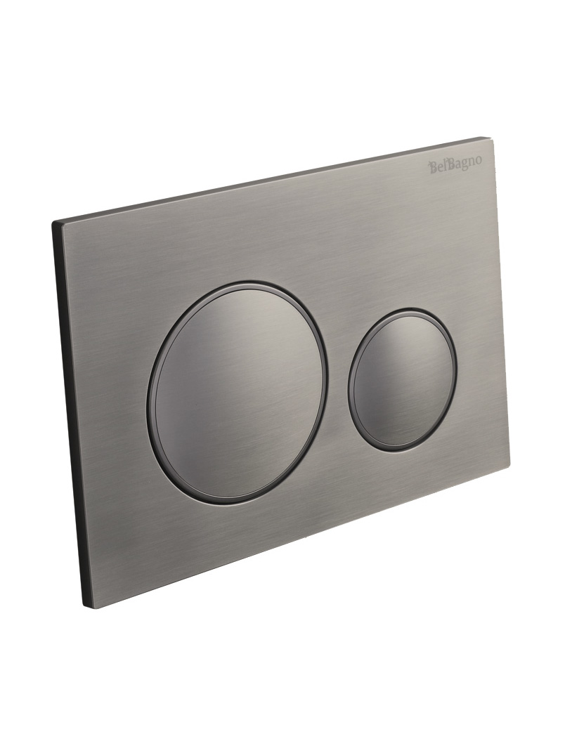 Кнопка смыва BelBagno BB-17C-GM цвет оружейная сталь