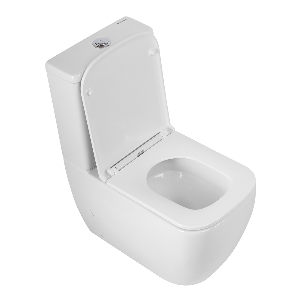 Унитаз-компакт безободковый с сиденьем и смывом TORNADO BelBagno LUCE-TOR BB2197CP-TOR/SC/BB2197T