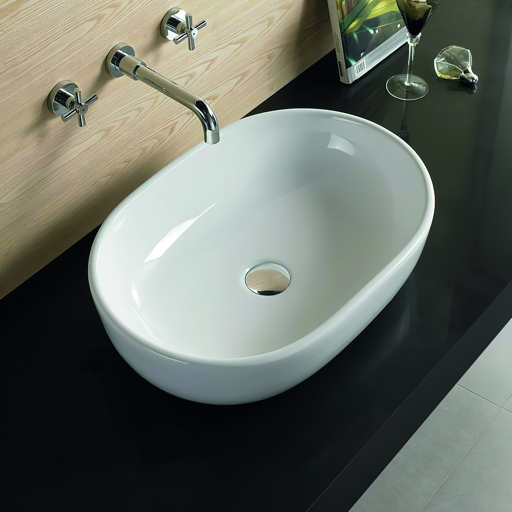 Раковина керамическая накладная Art&Max AM-5006-X