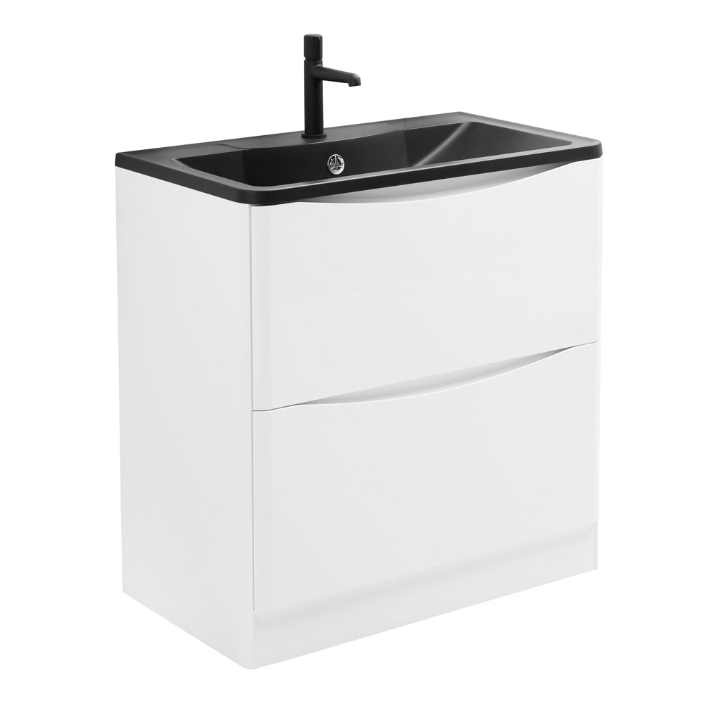 Мебель для ванной комнаты напольная BelBagno ACQUA-800-2C-PIA-BL 80см Bianco Lucido 