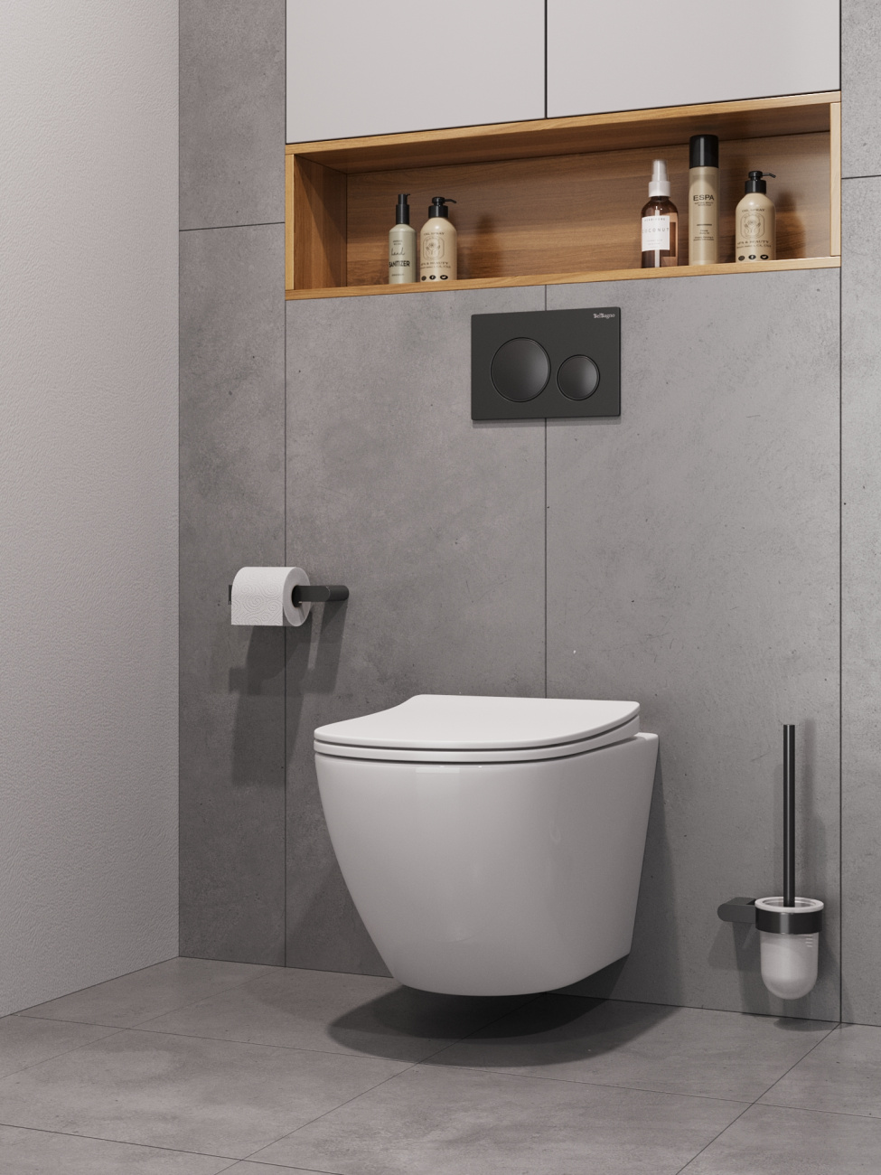 Унитаз подвесной BelBagno MARINO BB7026CH-TOR-BFS/SC с сиденьем, функцией биде, без смесителя 