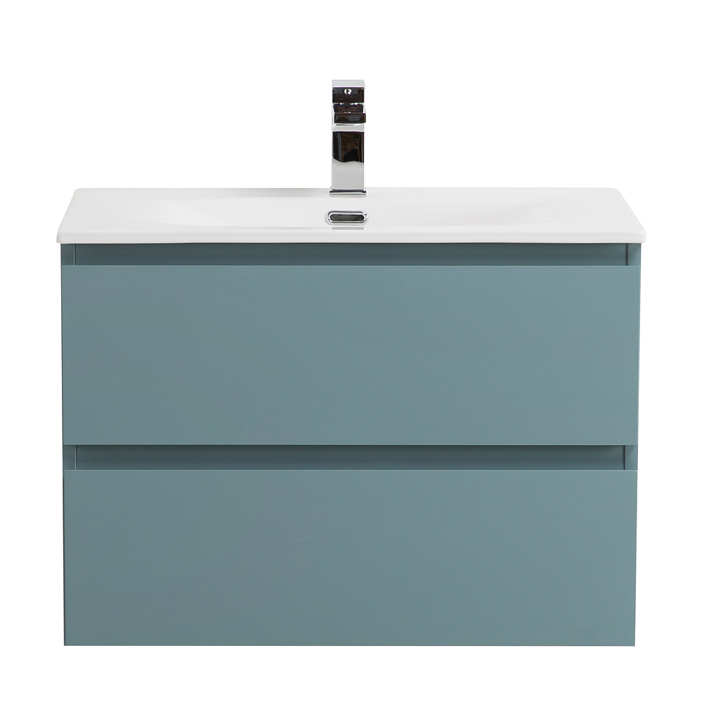 Тумба с раковиной подвесная BelBagno KRAFT-700-2C-SO-AO Голубой матовый, раковина белая BB-8099-70