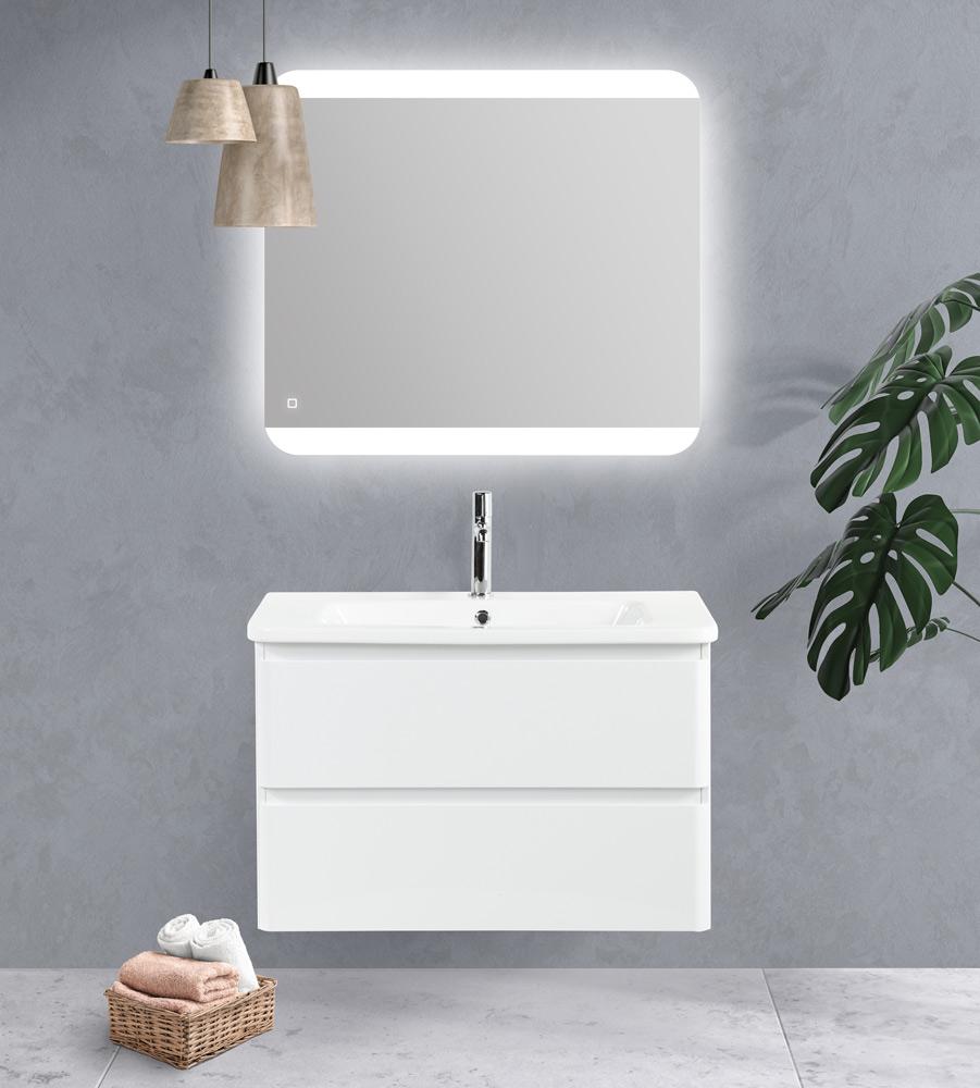 купить Тумба подвесная с керамической раковиной BelBagno ALBANO-CER-1050-2C-SO-BL 