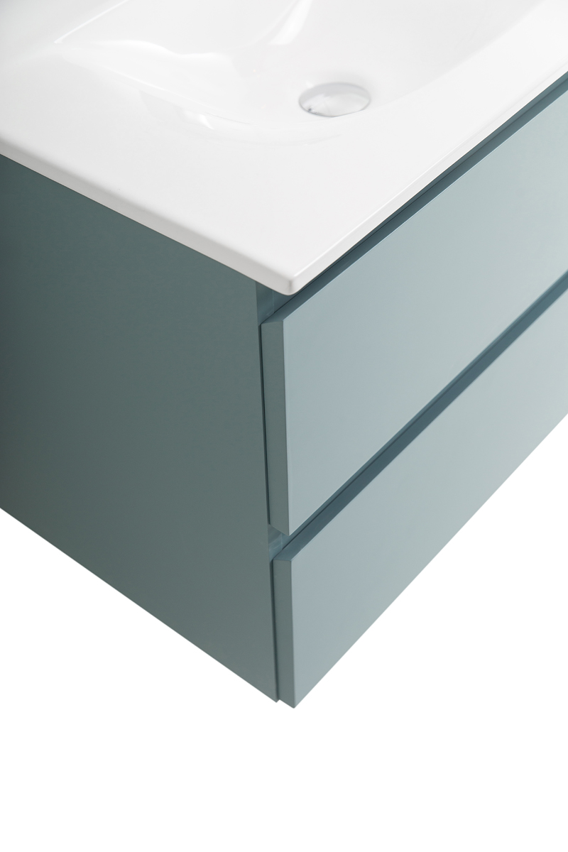Тумба с раковиной подвесная BelBagno KRAFT-700-2C-SO-AO Голубой матовый, раковина белая BB-8099-70
