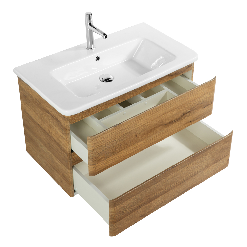 Тумба подвесная с керамической раковиной BelBagno ALBANO-CER-800-2C-SO-RR