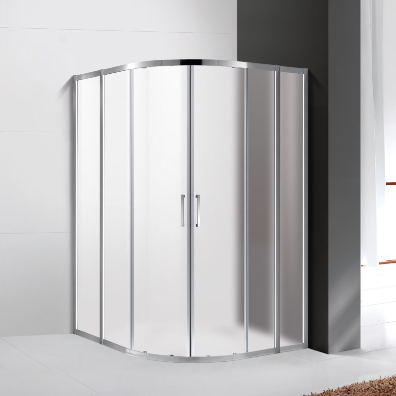купить Душевой уголок Cezares MOLVENO-R-22-90+20-P-Cr, 110х110х195, профиль хром, стекло Punto матовое 