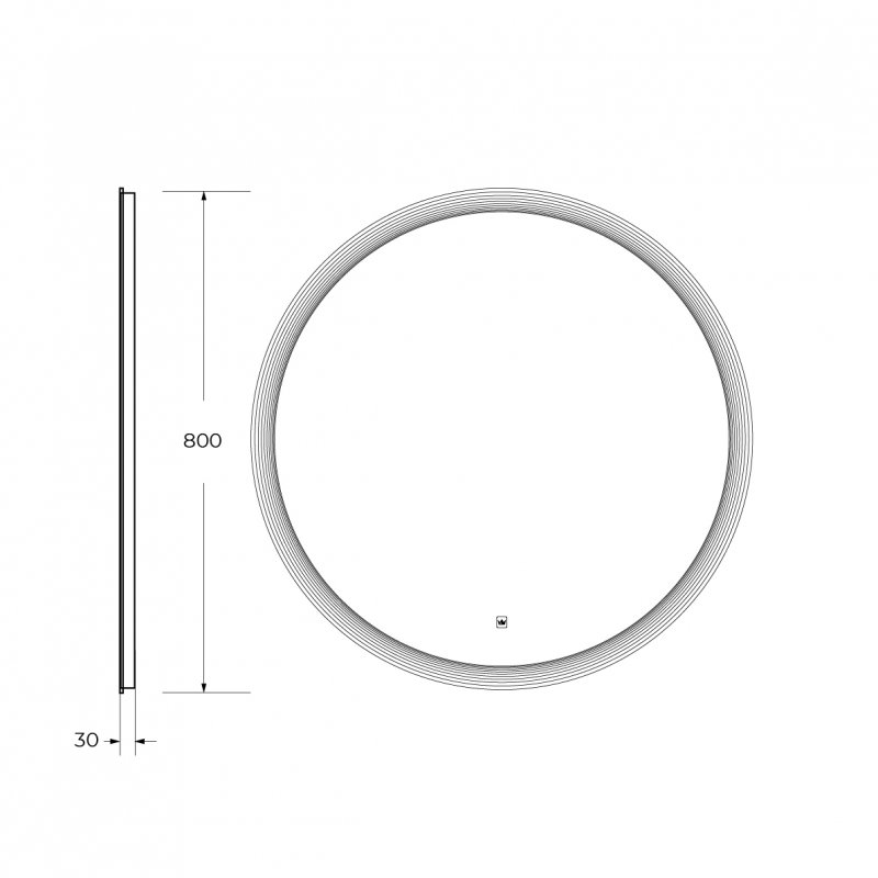 Зеркало Cezares CZR-SPC-ECO-800-LED-TCH