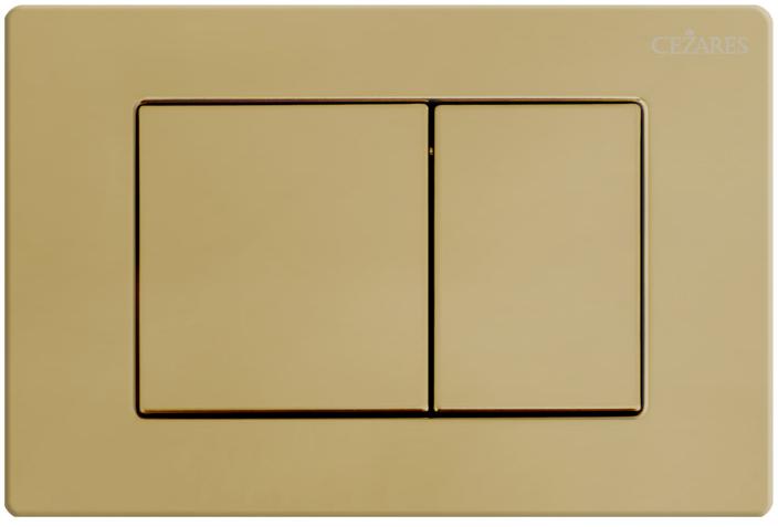 Кнопка смыва CEZARES CZR-410C-BORO, брашированное золото
