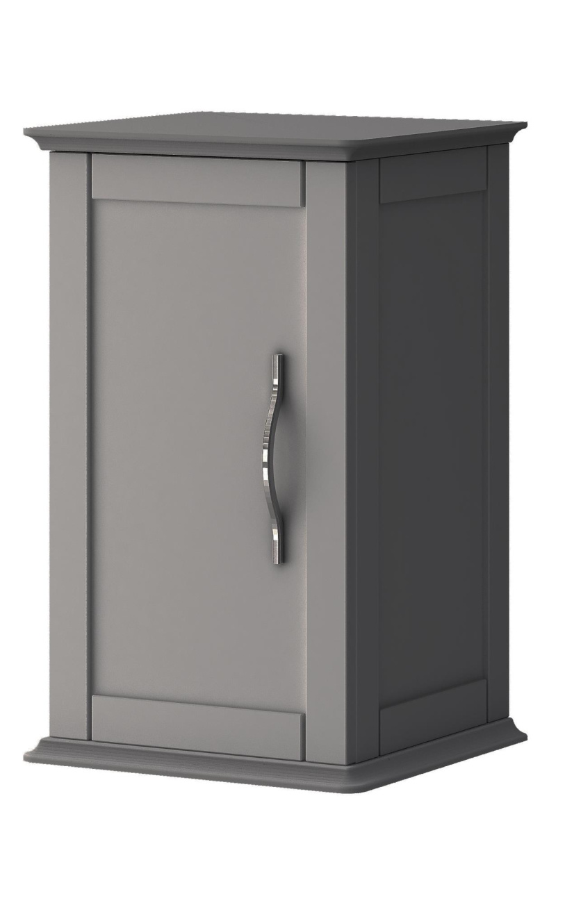 Шкафчик подвесной с одной распашной дверцей, реверсивный Cezares TIFFANY 55246 Grigio Nuvola