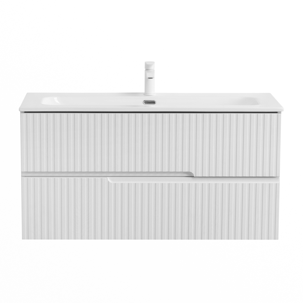 Тумба подвесная CEZARES DUET-N-1000-2C-SO-FBS-P с раковиной CZR-8073-100, ясень белый софт