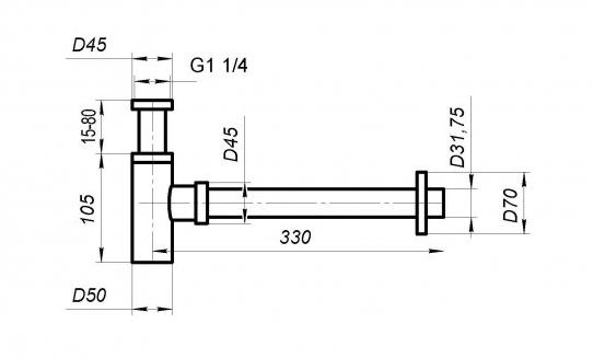 Сифон BelBagno BB-SMT2-01 хром