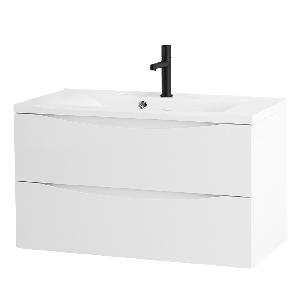 Тумба подвесная с раковиной BelBagno MARINO-1000-2C-SO-BL-P