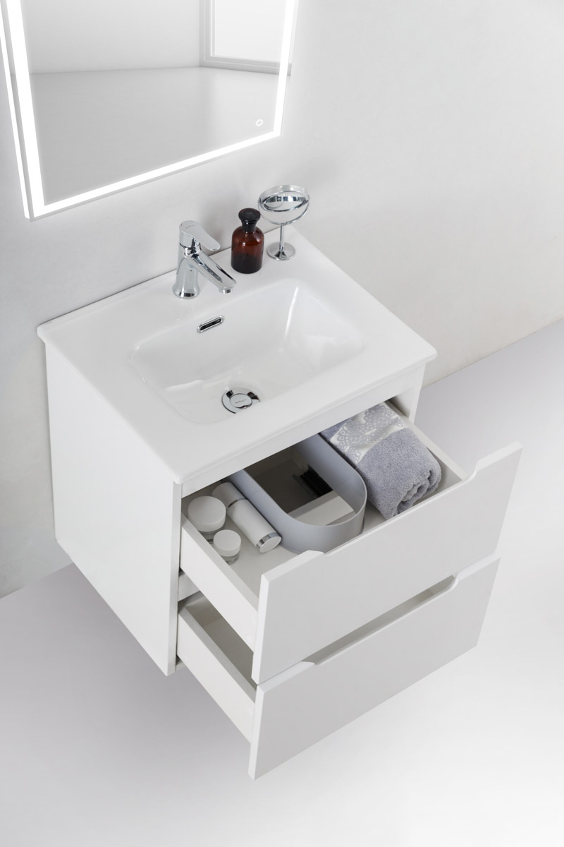 Тумба подвесная с раковиной BelBagno ETNA39-500/390-2C-SO-BL-P + BB500/390ETL