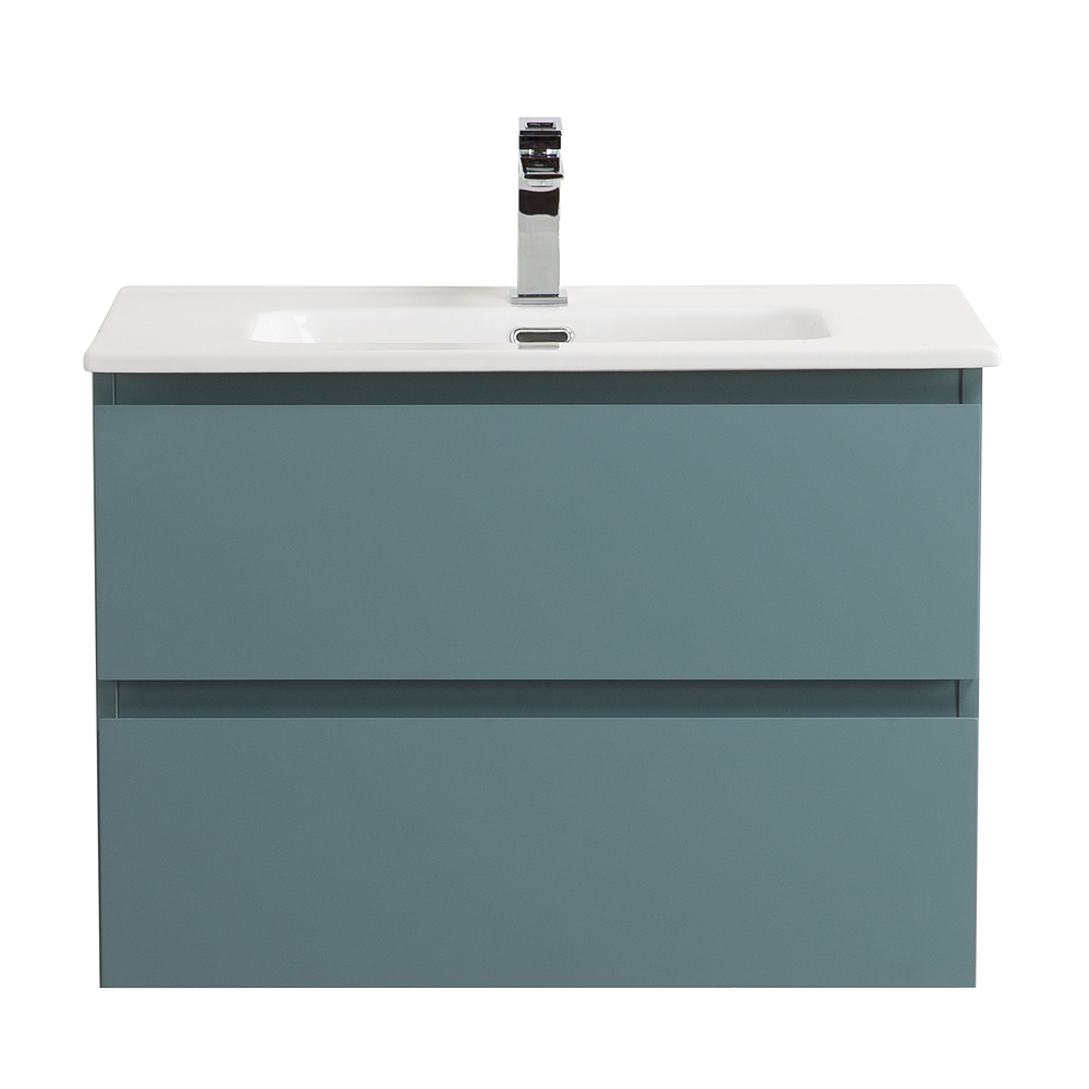 Тумба с раковиной подвесная BelBagno KRAFT-700-2C-SO-AO Голубой матовый, раковина белая BB700ETL