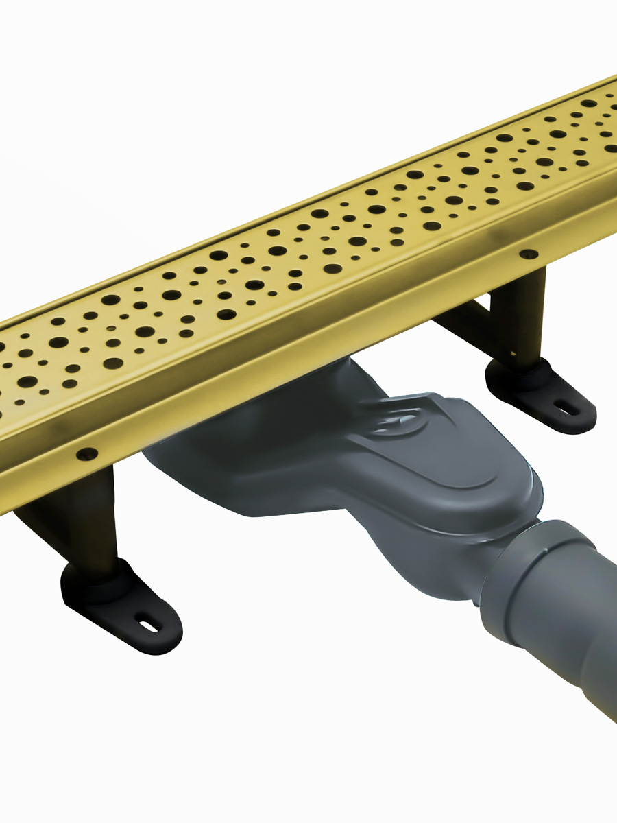 Душевой лоток CEZARES SLIDER-LD-80-BORO брашированное золото