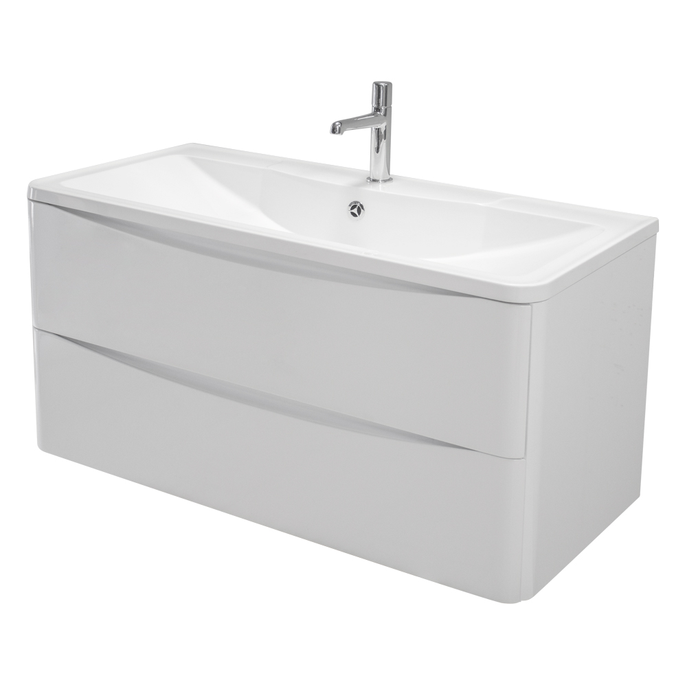 Мебель для ванной комнаты подвесная BelBagno  ACQUA-900-2C-SO-BL 90см Bianco Lucido