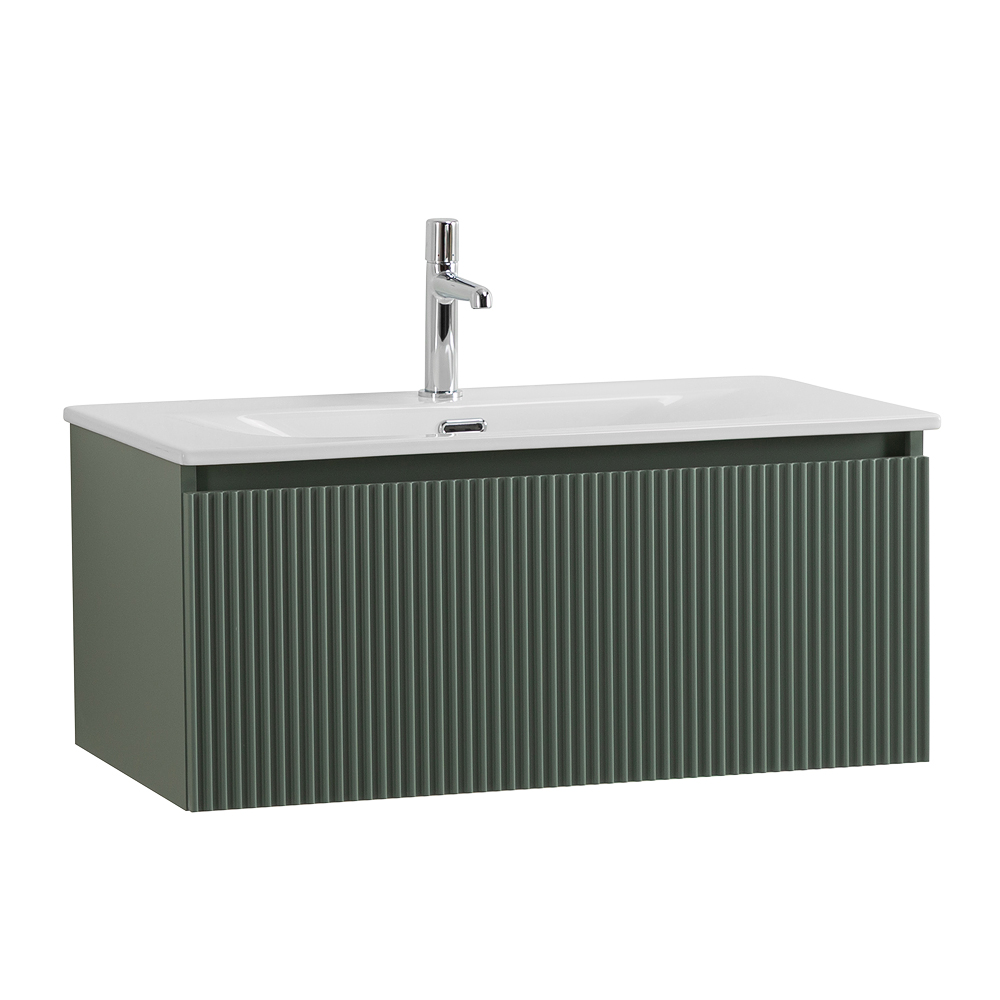 Тумба с раковиной подвесная BelBagno UNO-800-1C-SO-VO Еловый матовый, раковина белая BB-8099-80