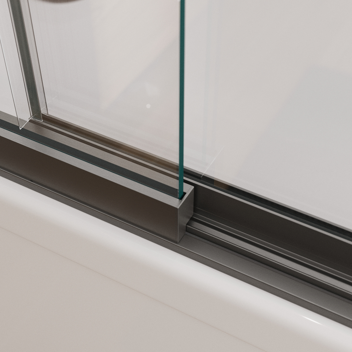 Душевая шторка на ванну CEZARES SLIDER-FIX-VF-11-90/150-C-GM с фиксированным креплением одной створки