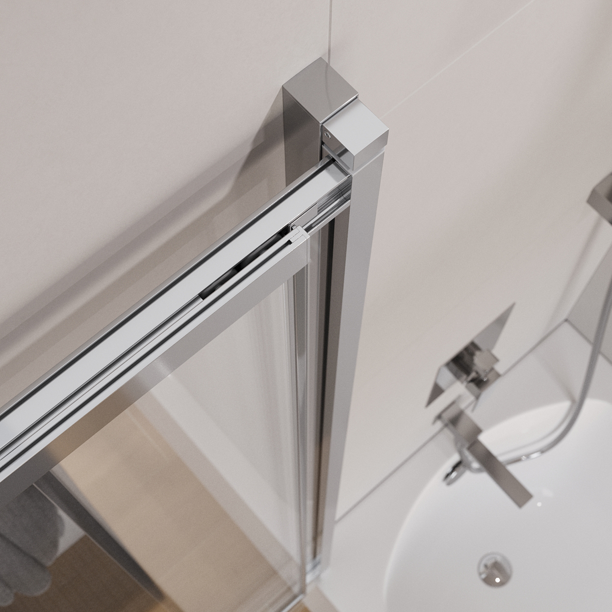 Шторка на ванну Cezares SLIDER-VF-11-90/150-C-Cr