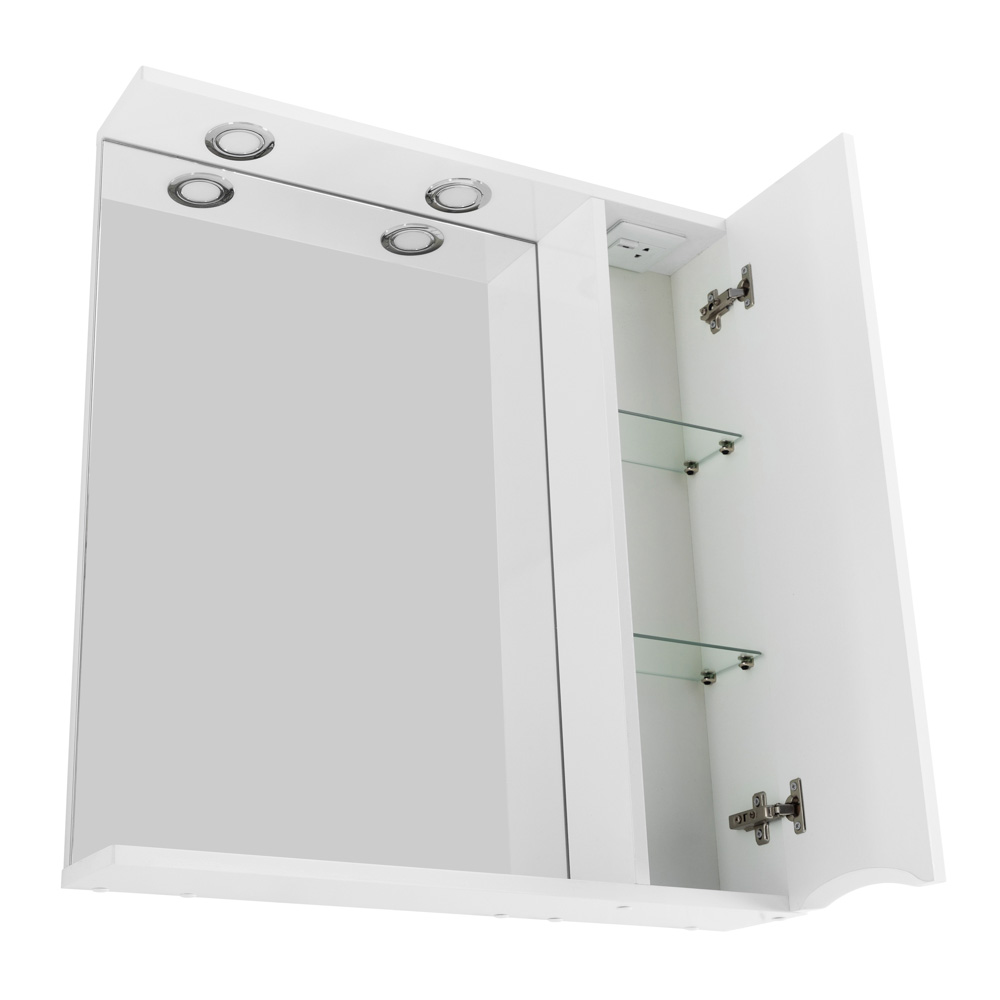 Зеркальный шкаф правосторонний BelBagno MARINO-SPC-800/750-1A-BL-P-R