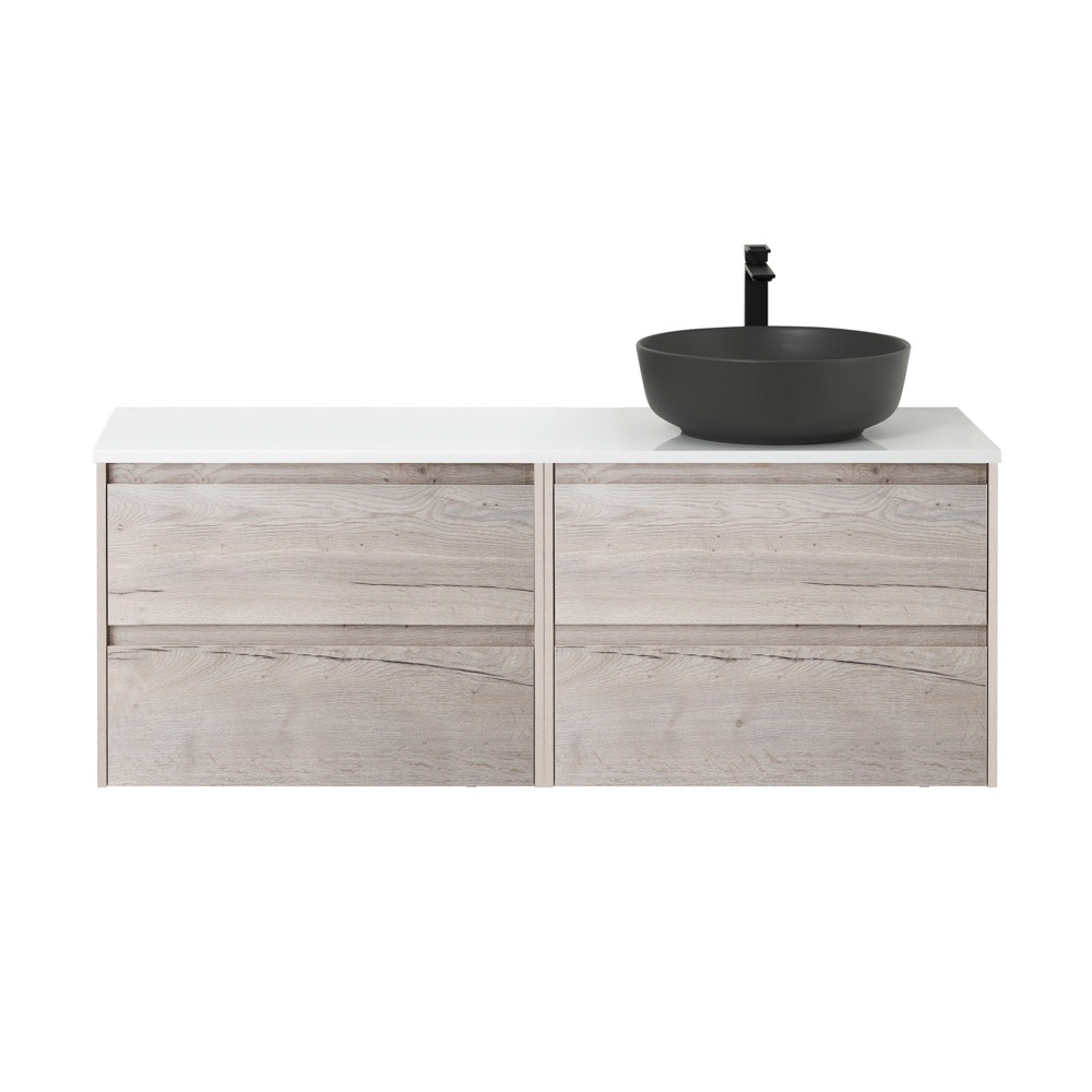 Мебель для ванной комнаты со столешницей BelBagno KRAFT-1200 Rovere Galifax Bianco