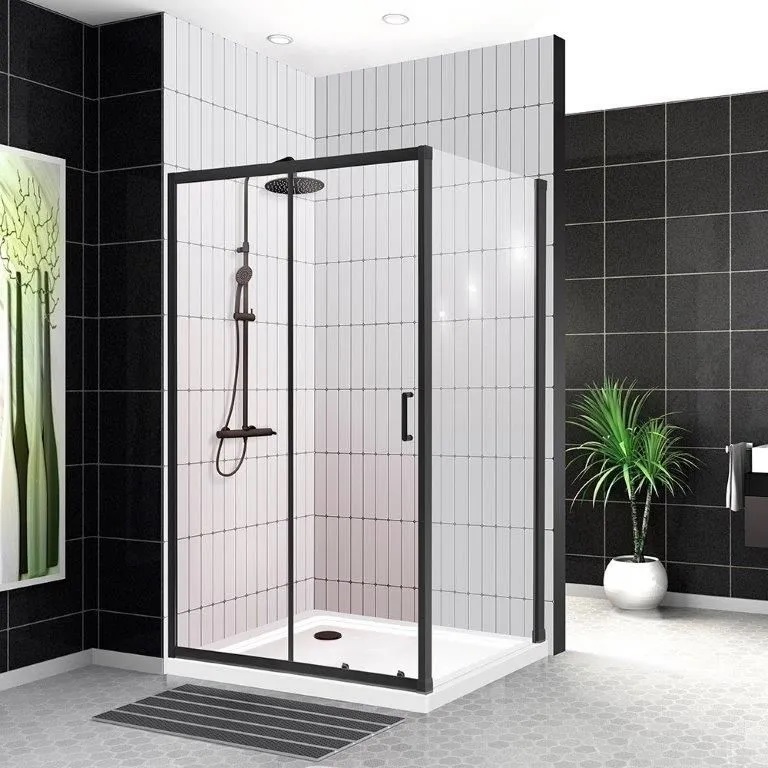купить Душевой уголок BelBagno UNO-195-AH-1-120/80-C-NERO 
