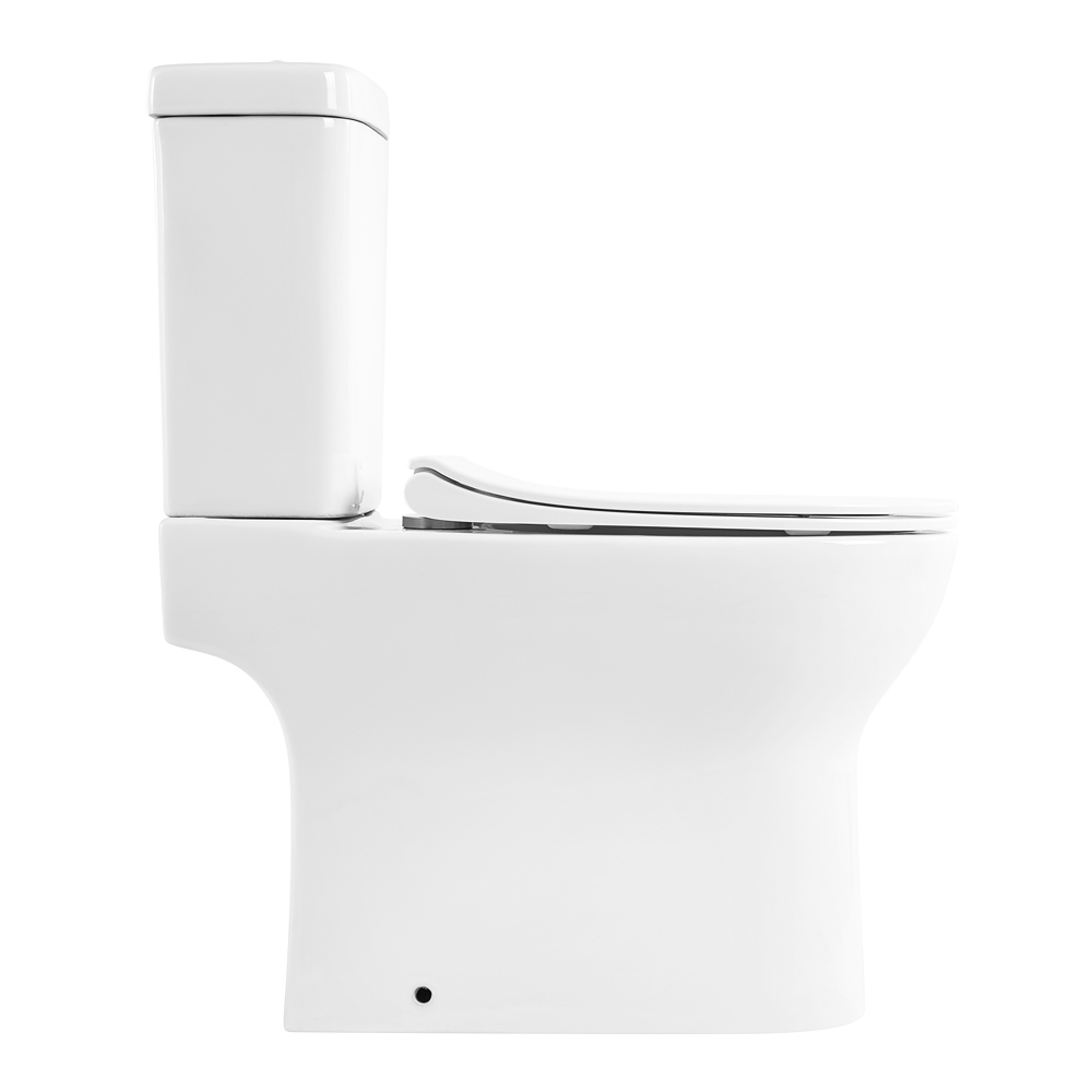 Унитаз-компакт безободковый с сиденьем BelBagno STEAM BB130CPR + BB130T