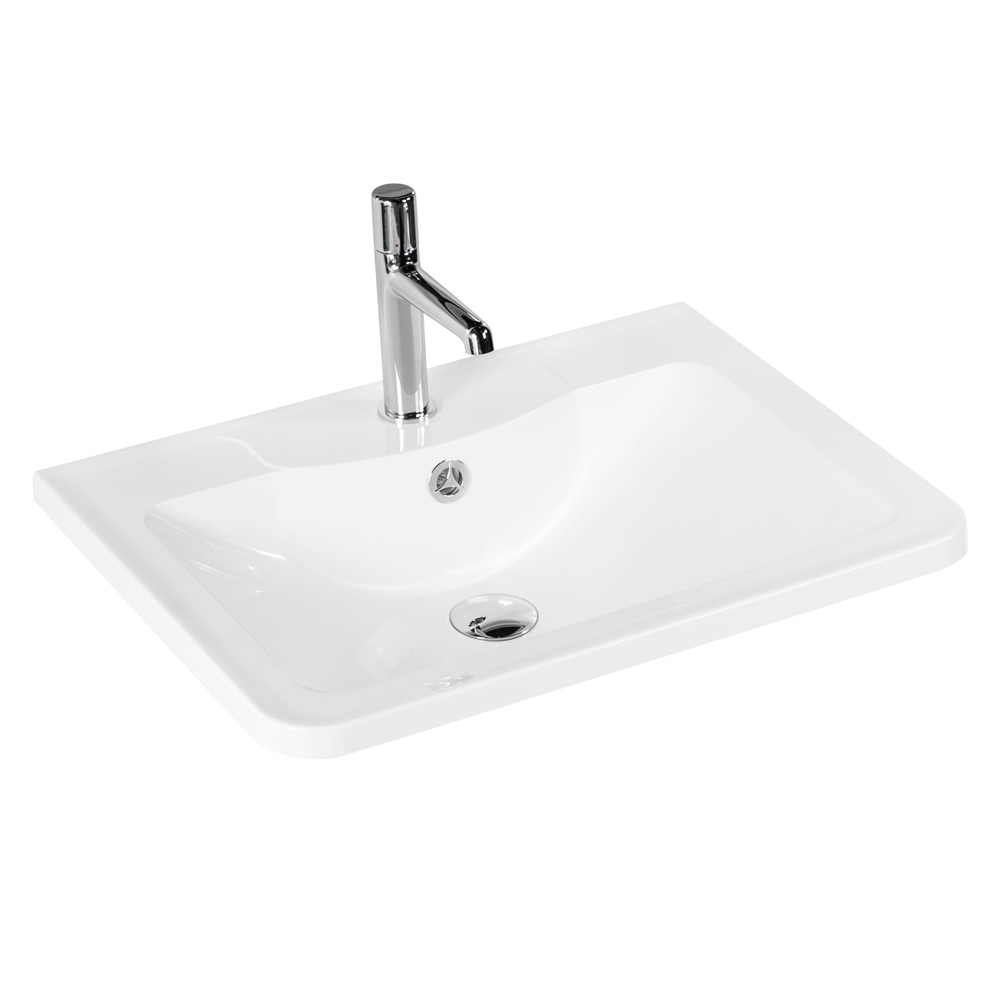 Тумба напольная с раковиной BelBagno ALBANO-600-2C-PIA-BL Bianco Lucido, раковина BB600/455-LV-MR-ALR