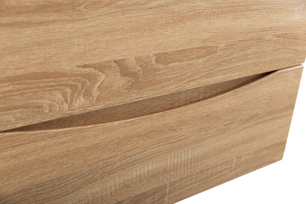 Тумба с раковиной подвесная BelBagno MARINO-CER-MINI-900-2C-SO-WO-P Rovere Bianco, раковина белая BB-8099-3-90