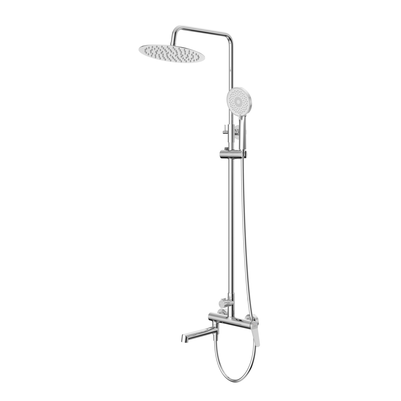 купить Душевая стойка BelBagno со смесителем и изливом UNIQUE-VSCM-CRM 