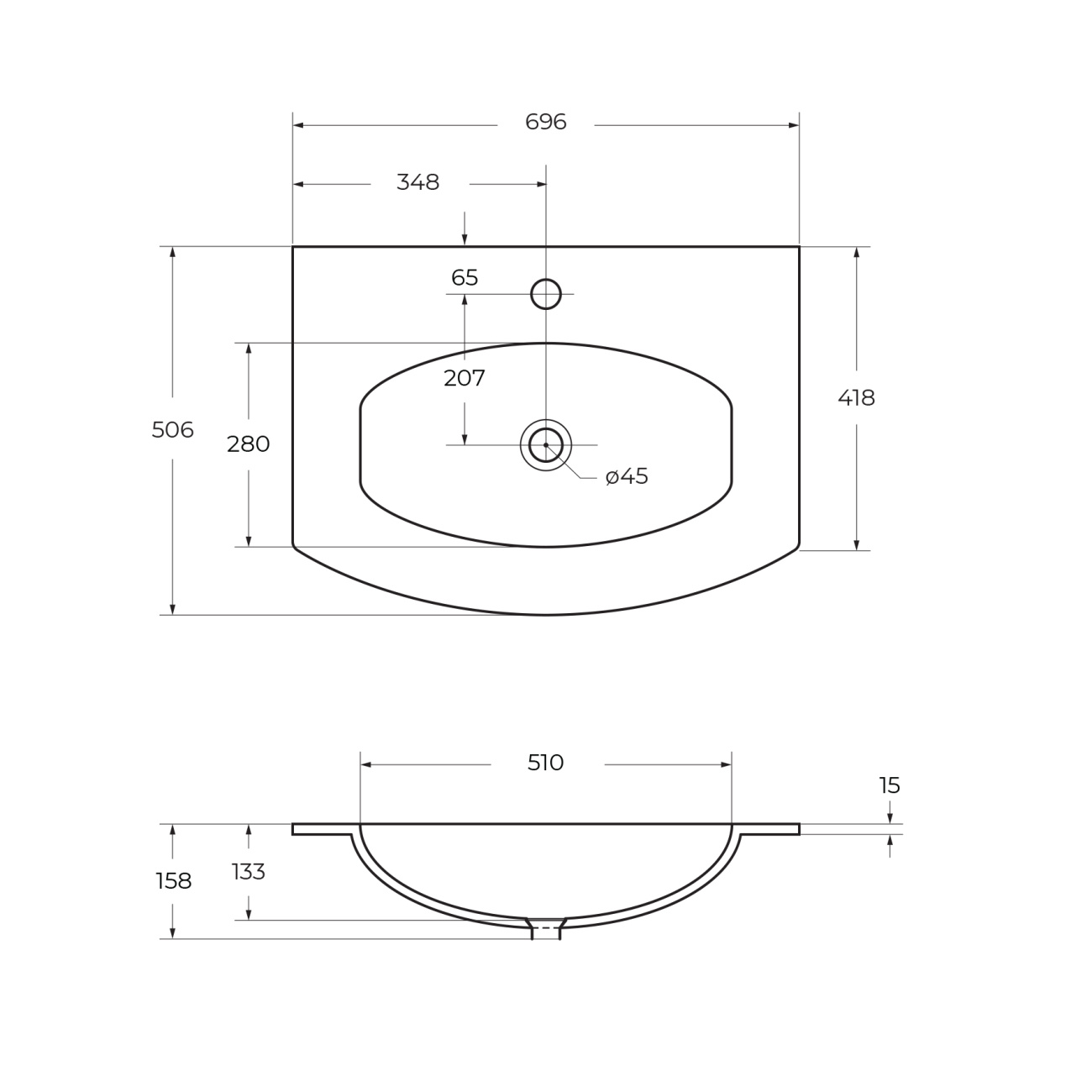 Раковина стеклянная Cezares 82410 Extra-light