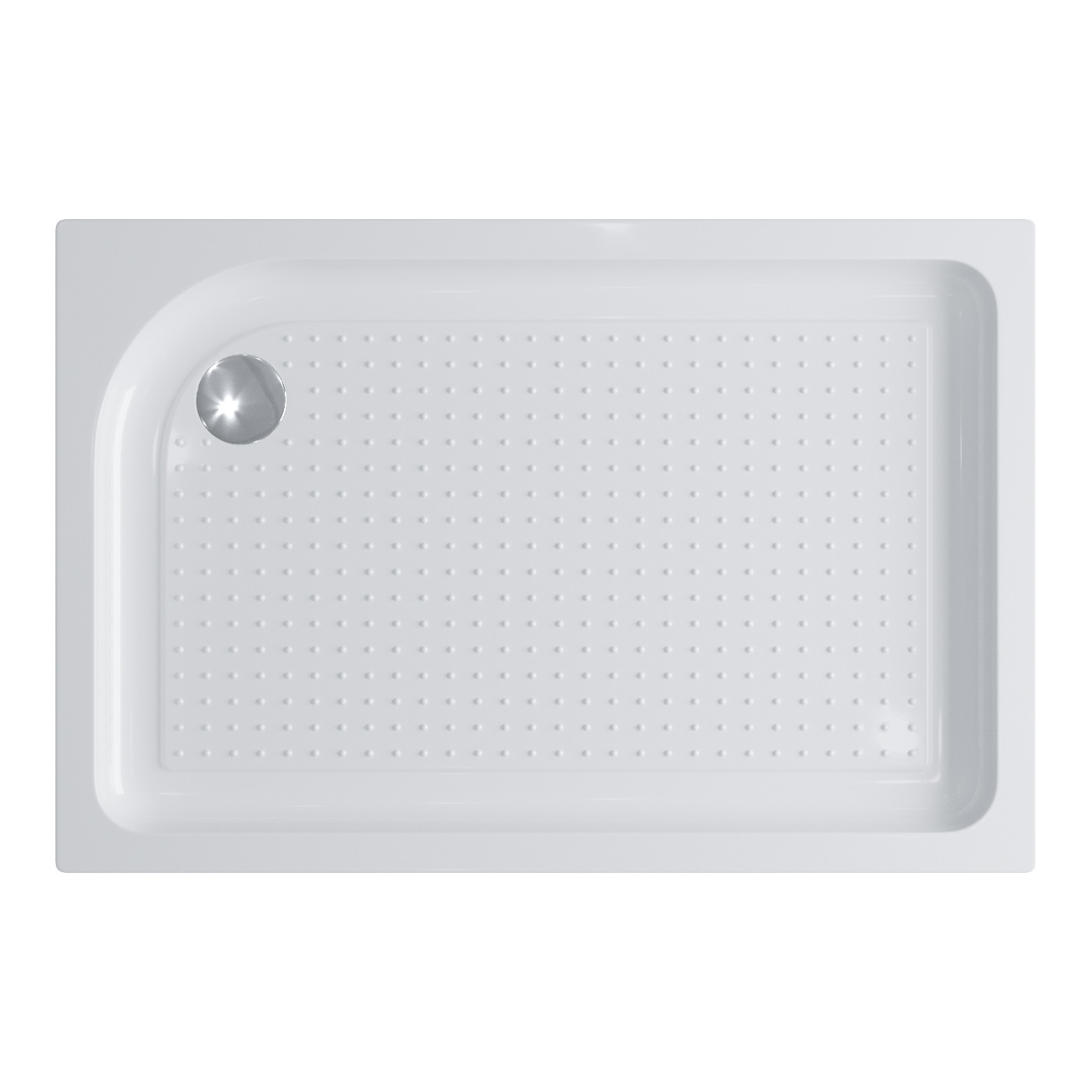 Акриловый поддон 120х80 левосторонний BelBagno TRAY-BB-AH-120/80-15-W-L с сифоном