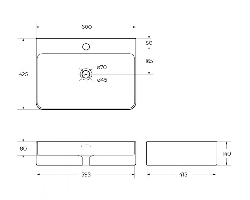 Раковина накладная BelBagno BB1338