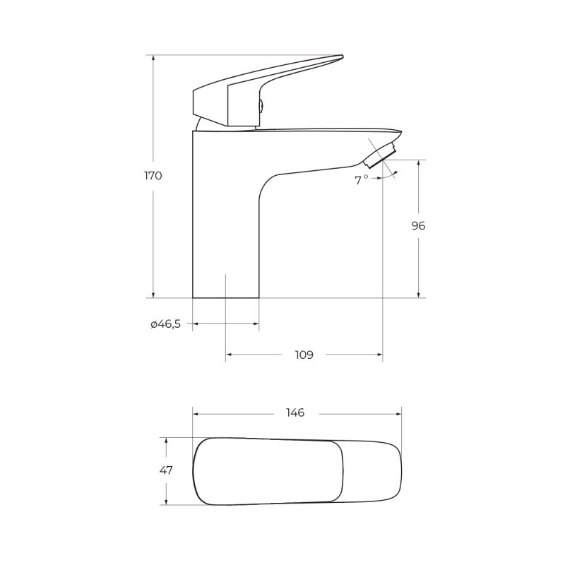 Cмеситель для раковины BelBagno DUE-LVM-GM-W0 без донного клапана