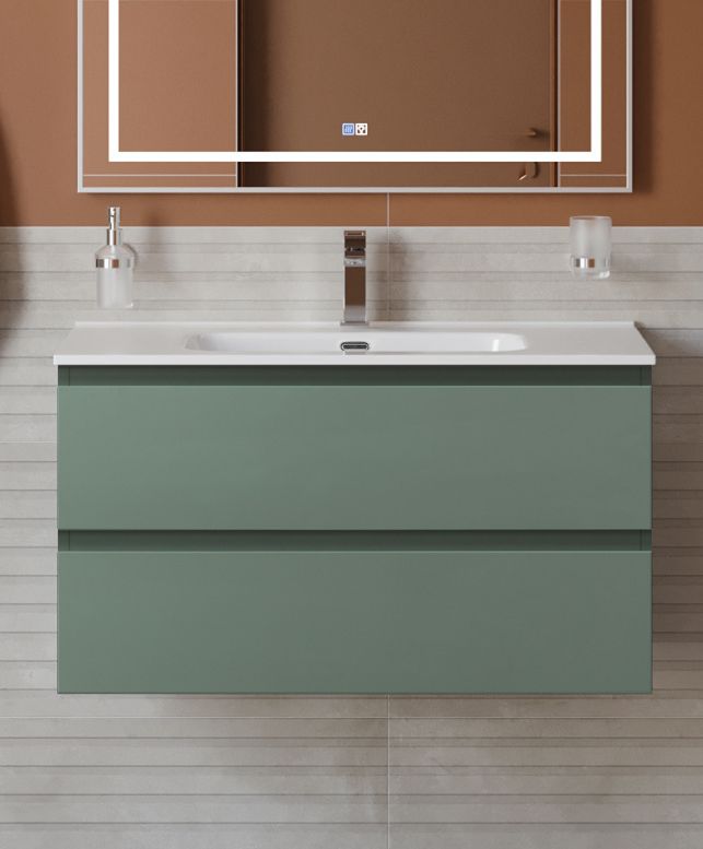 купить Тумба с раковиной подвесная BelBagno KRAFT-900-2C-SO-VO Еловый матовый, раковина белая BB900ETL 