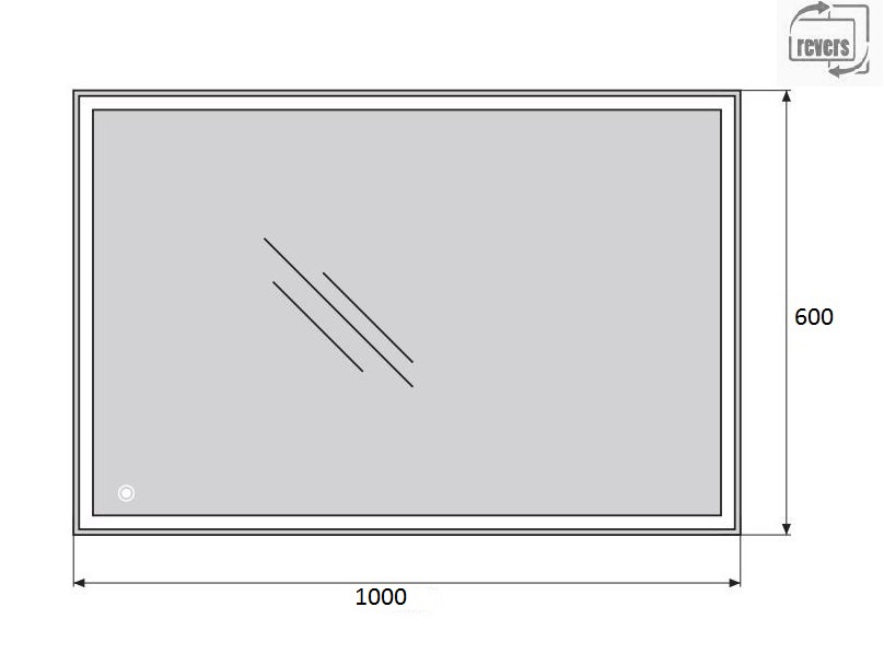 Зеркало BelBagno SPC-GRT-1000-600-LED-TCH