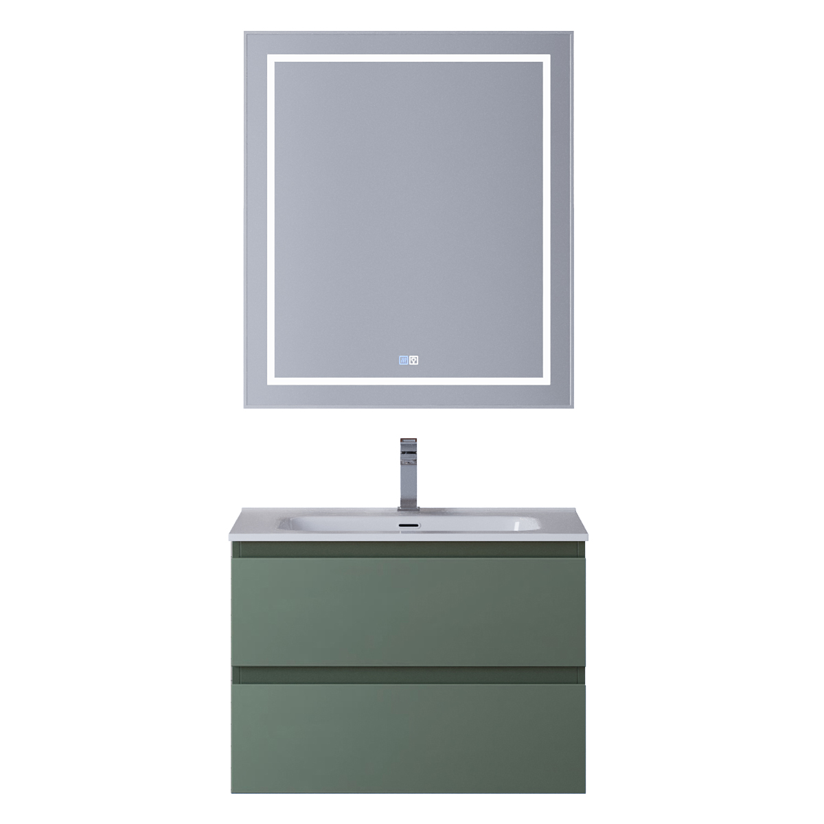 Тумба с раковиной подвесная BelBagno KRAFT-700-2C-SO-VO Еловый матовый, раковина белая BB700ETL