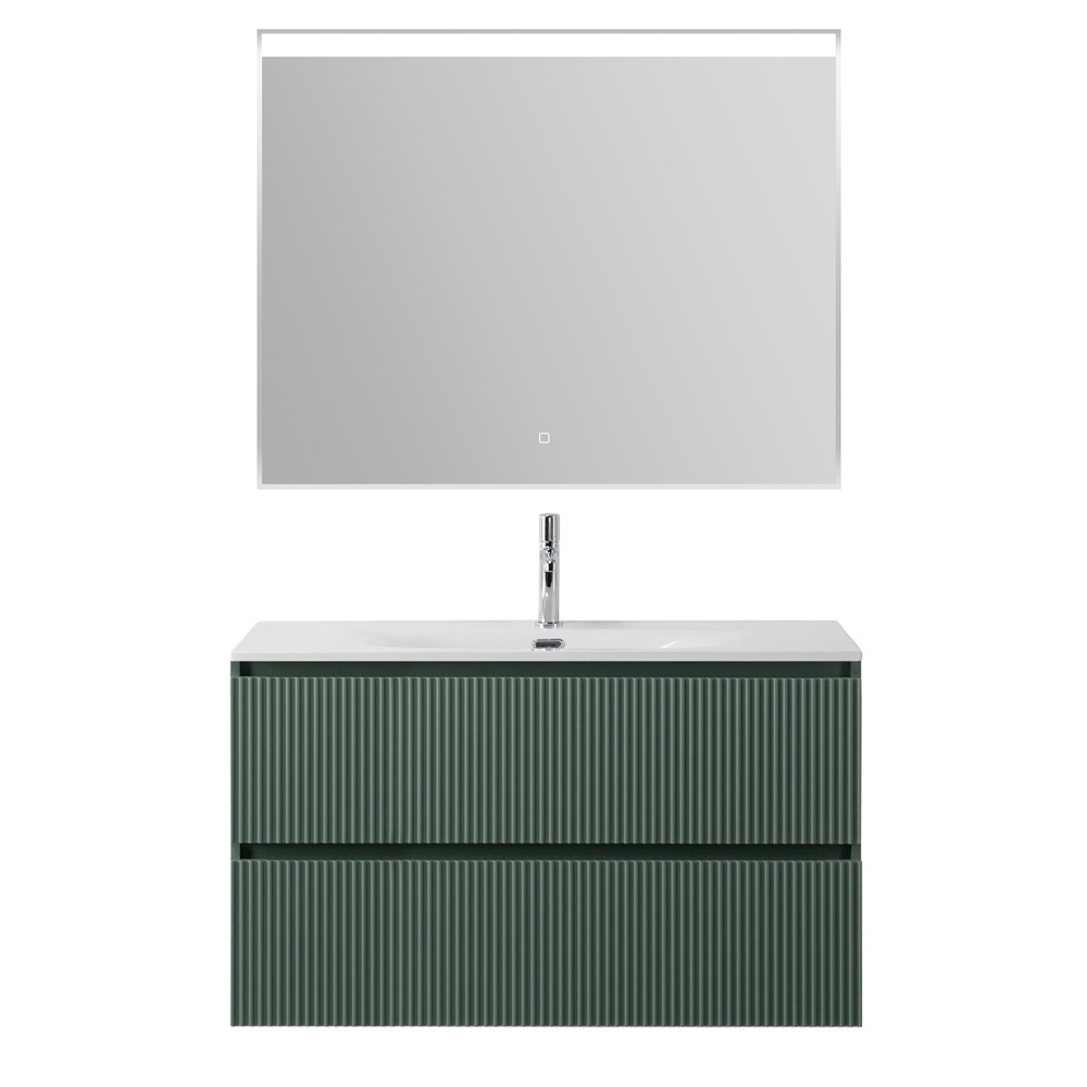 Тумба с раковиной подвесная BelBagno UNO-1000-2C-SO-VO Еловый матовый, раковина белая BB-8099-100