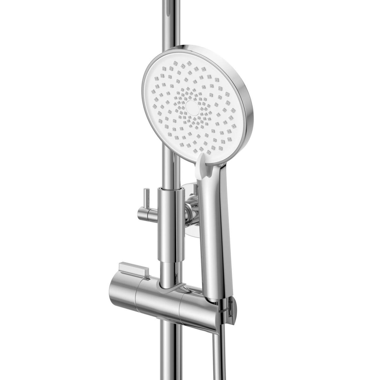 Душевая стойка BelBagno со смесителем и изливом ALBANO-VSCM-CRM