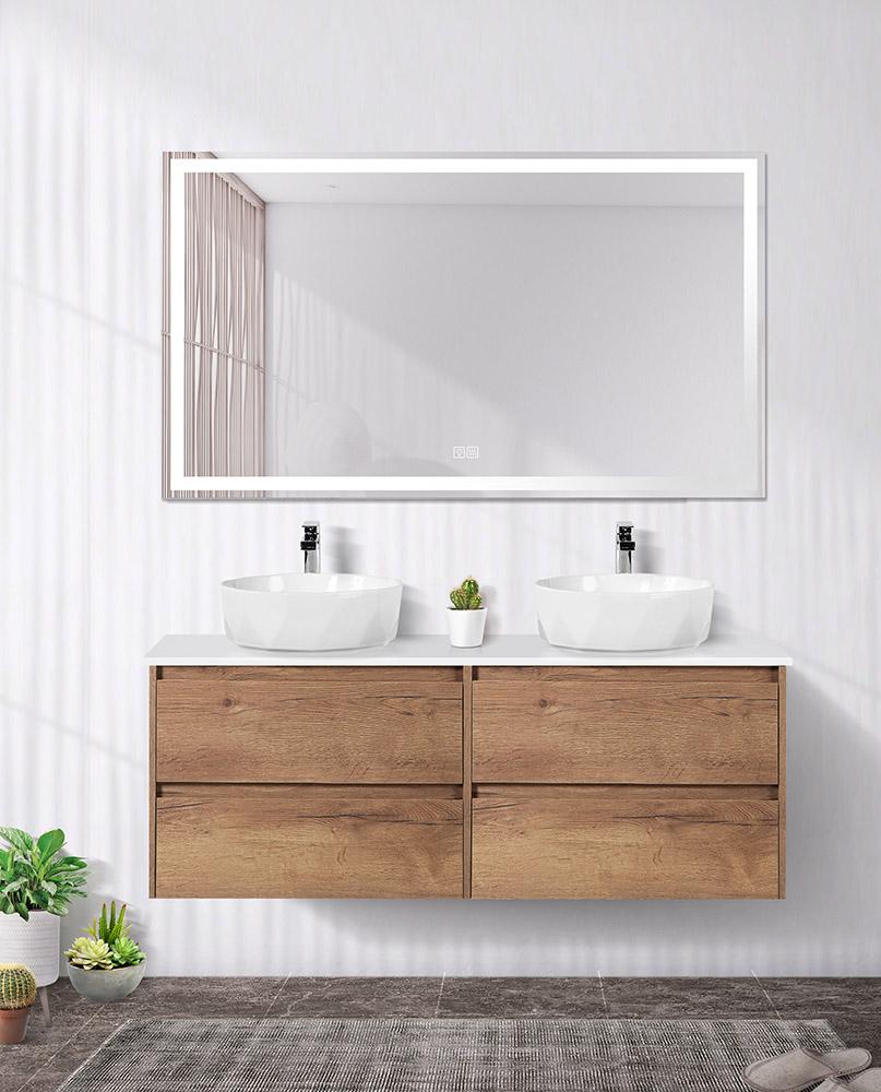 купить Мебель для ванной комнаты со столешницей BelBagno KRAFT-1400 Rovere Tabacco 